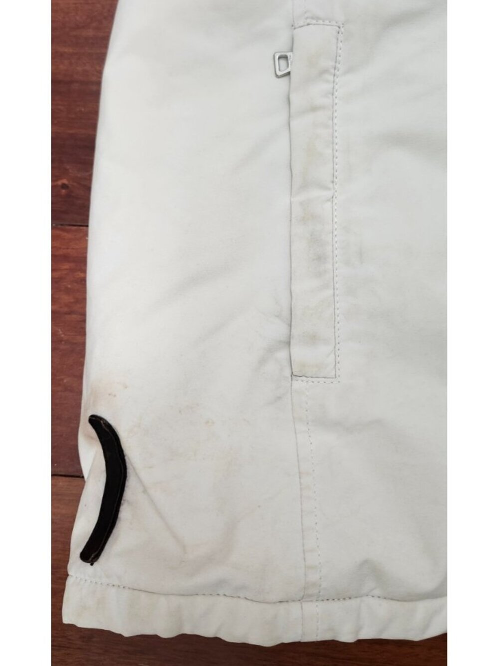 PRADA Sport Linea Rossa Gore-Tex Jacket Womens 42 White Real Fur Hood Nylon Coat - Picture 15 of 16